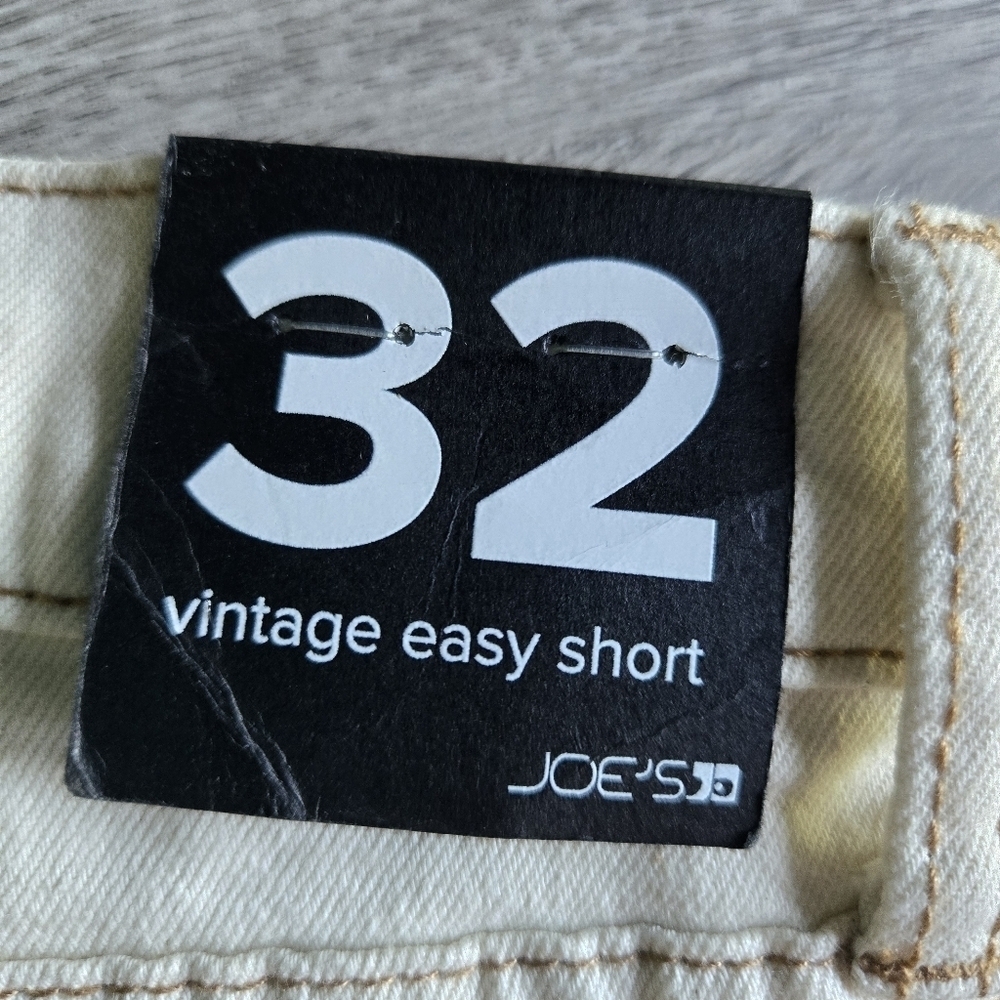Joe’s Jeans High Rise Vintage Easy Shorts Plus Size 32 Cream Denim NWT 90s Retro - Picture 6 of 10